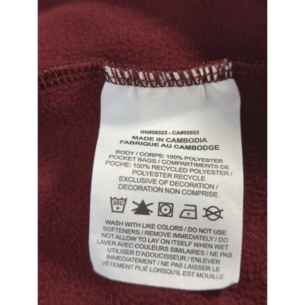 Nike Dri Fit Mens Full Zip Jacket Maroon Gray Standard Fit Training XL